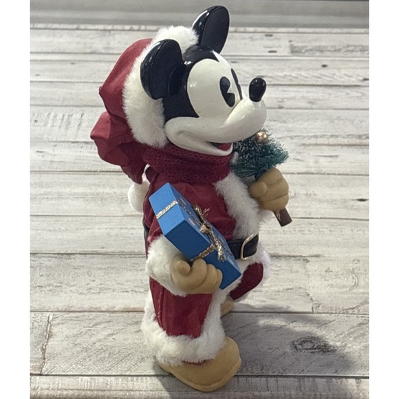 Mickey & Co‎ VTG Fabric Mache Figurines 8" Christmas Santa Mickey & Minnie Mouse - Picture 8 of 16